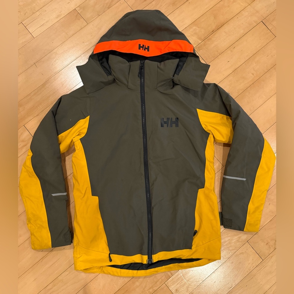 Helly Hansen Yellow and Gray Ski Jacket